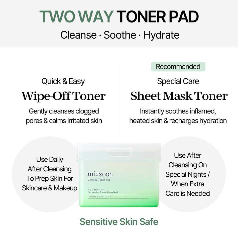 Centella Toner Pad - MIXSOON
