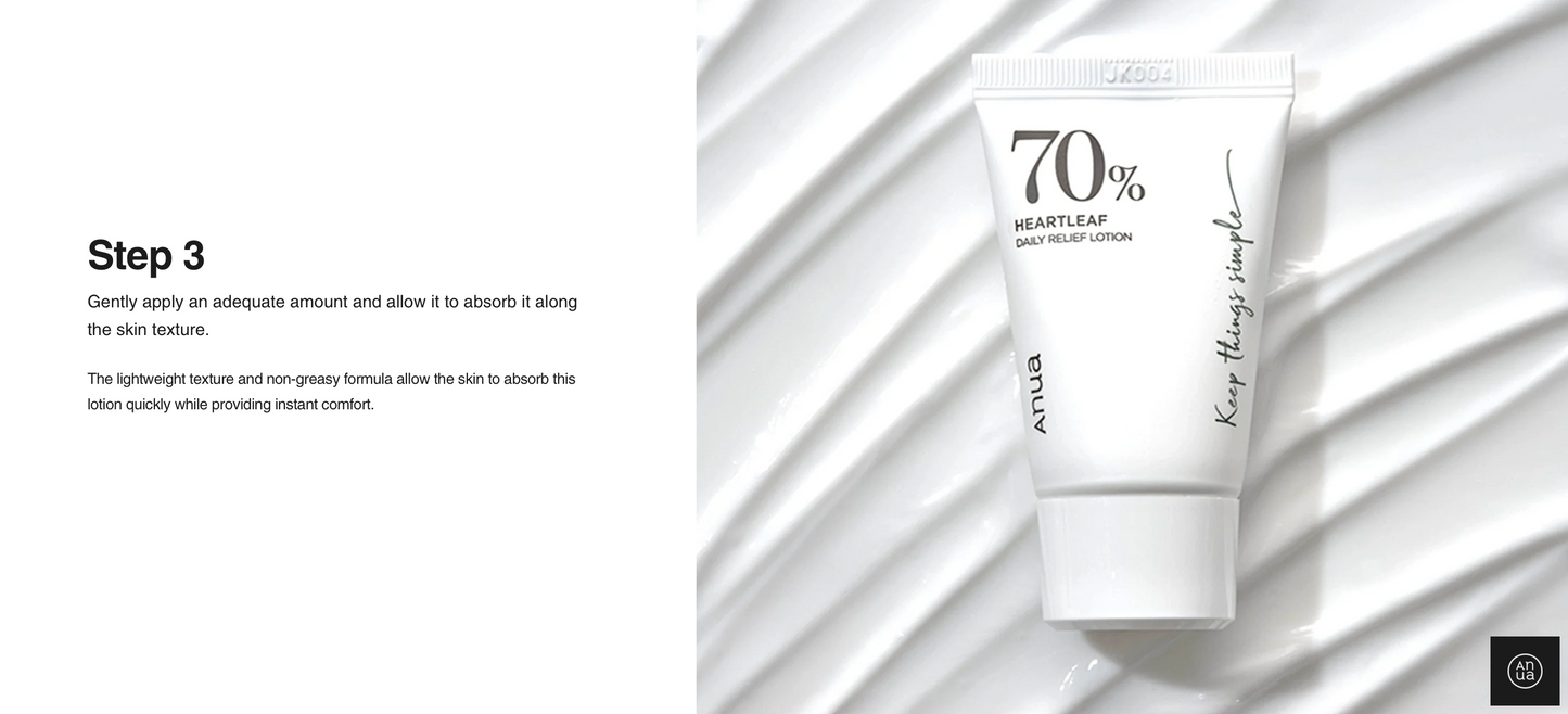 Kit calmante Heartleaf (4 pasos) - Anua