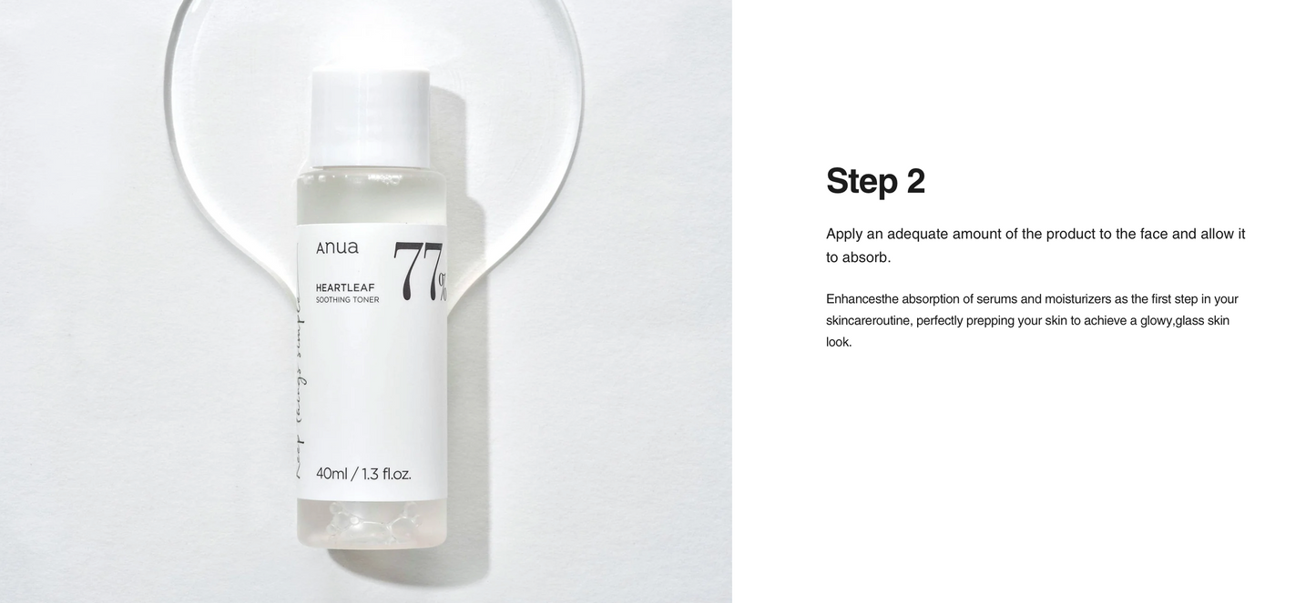 Kit calmante Heartleaf (4 pasos) - Anua